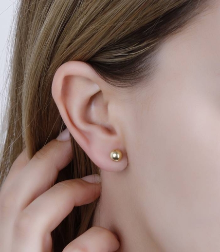 Pendientes "Lopta" bola oro 18k