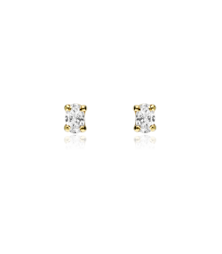 PENDIENTES "ALIDA" ORO 18K Y CIRCONITAS