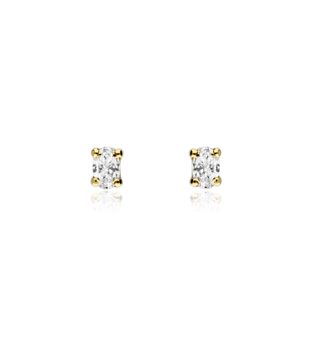 PENDIENTES "ALIDA" ORO 18K Y CIRCONITAS