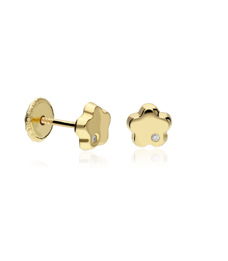 Pendientes Oro 18k y diamantes 0.01cts "Dafne"