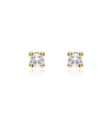 PENDIENTES "AMAIA" ORO 18K Y CIRCONITAS 4MM