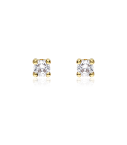 PENDIENTES "AMAIA" ORO 18K Y CIRCONITAS 4MM