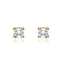 PENDIENTES "AMAIA" ORO 18K Y CIRCONITAS 5MM