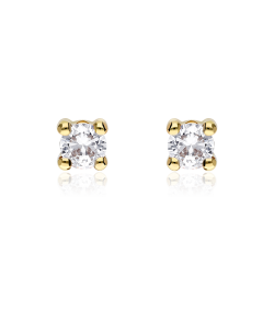 PENDIENTES "AMAIA" ORO 18K Y CIRCONITAS 5MM