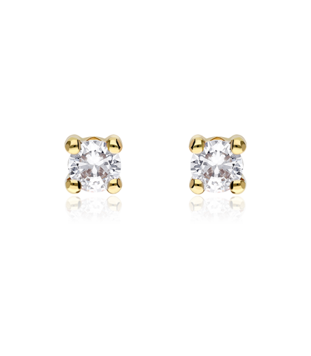 PENDIENTES "AMAIA" ORO 18K Y CIRCONITAS 5MM