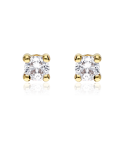 PENDIENTES "AMAIA" ORO 18K Y CIRCONITAS 6MM