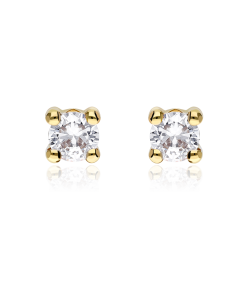 PENDIENTES "AMAIA" ORO 18K Y CIRCONITAS 6MM