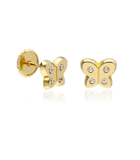 PENDIENTES "CAROLINA" MARIPOSAS ORO 18K