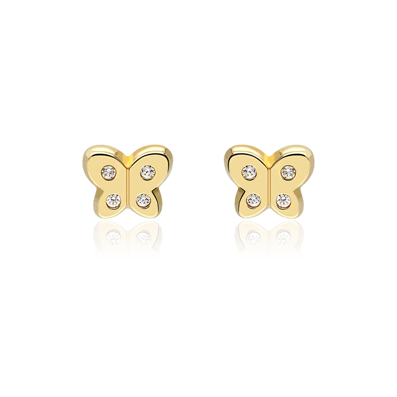 PENDIENTES "CAROLINA" MARIPOSAS ORO 18K