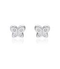PENDIENTES "CAROLINA" MARIPOSAS ORO BLANCO 18K