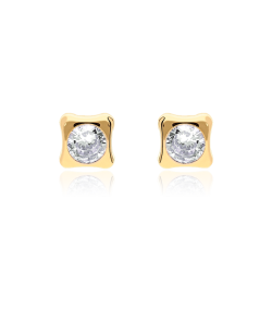 Pendientes "Piazza" Oro 18k y circonitas