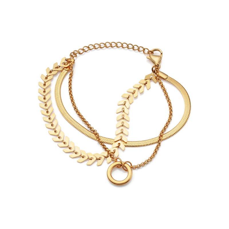 PULSERA VICEROY CHIC ACERO DORADO IP 3 CADENAS Y ANILLA 75309P01012