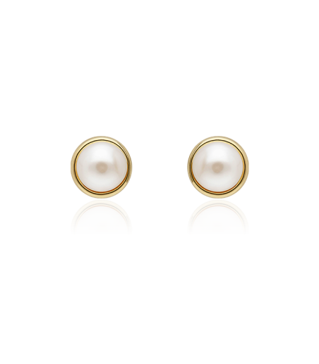 Pendientes oro 18k y perlas 6mm "Sister"