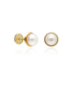 Pendientes oro 18k y perlas 6mm "Sister"