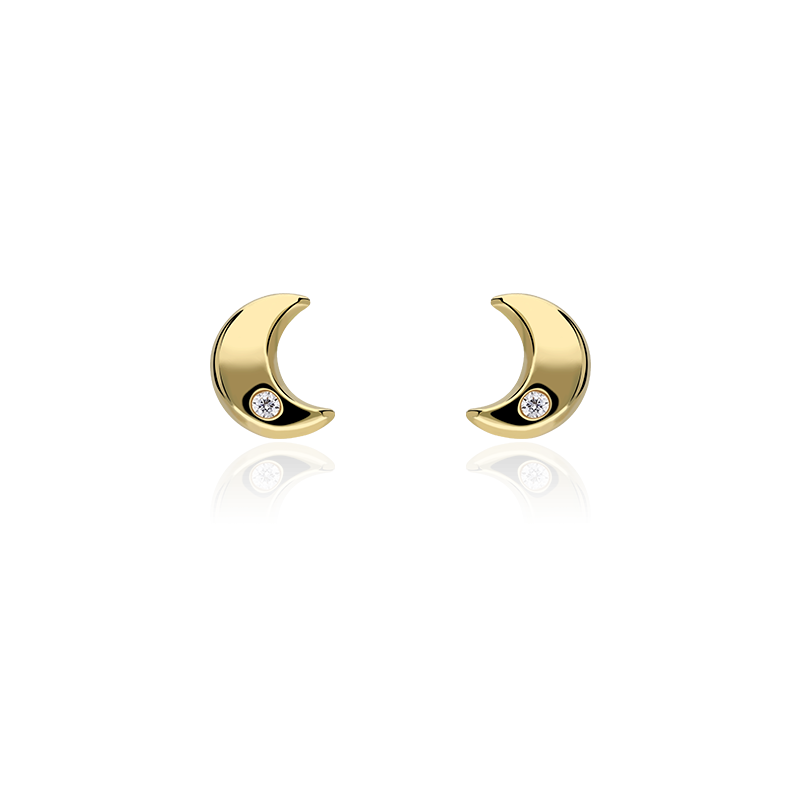 PENDIENTES "DANA" LUNAS ORO 18K