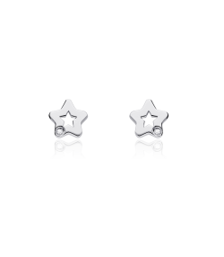 Pendientes Oro blanco 18k y diamantes 0.01cts "Pirlanta"