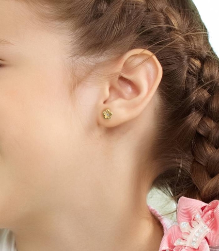 Pendientes Oro 18k y Circonitas "Maggi" 6mm