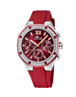 RELOJ LOTUS BURDEOS CORREA DE CAUCHO MUJER 18875/3