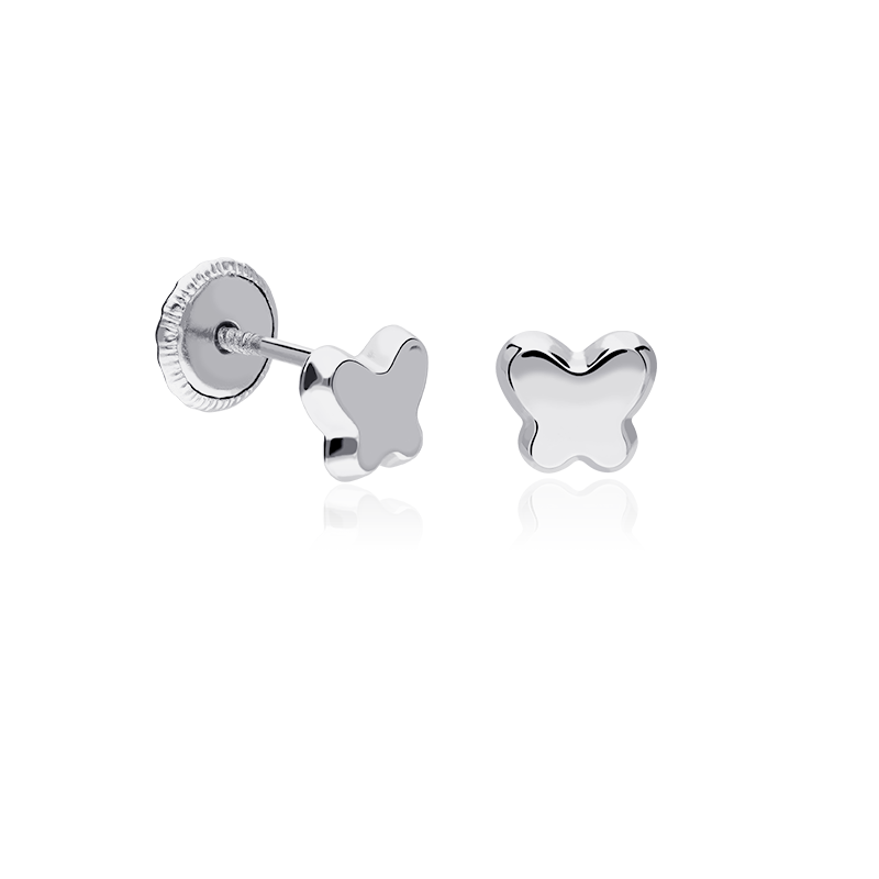 PENDIENTES "TAN TAN" MARIPOSAS ORO BLANCO 18K