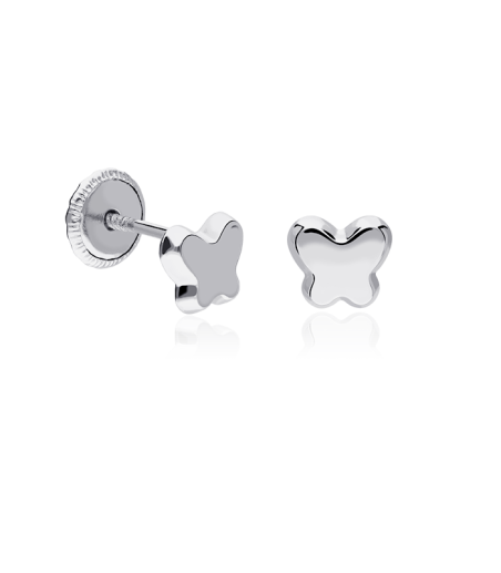 PENDIENTES "TAN TAN" MARIPOSAS ORO BLANCO 18K