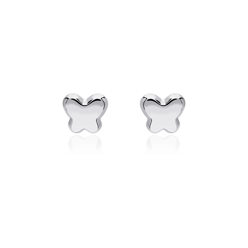 PENDIENTES "TAN TAN" MARIPOSAS ORO BLANCO 18K