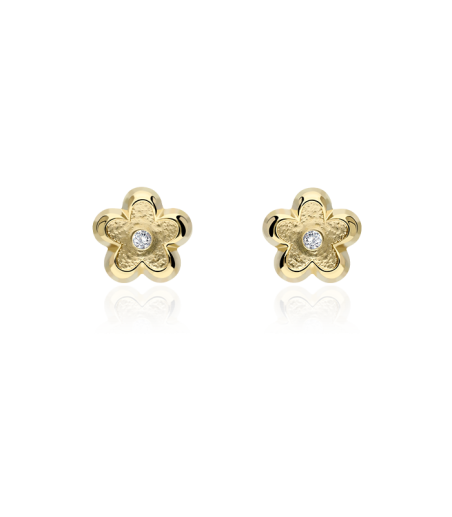 PENDIENTES "MAGGI" ORO 18K Y CIRCONITA 6MM