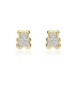 Pendientes osito oro 18k