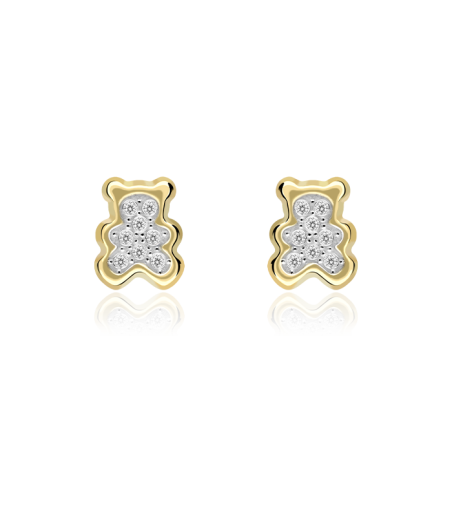 Pendientes osito oro 18k