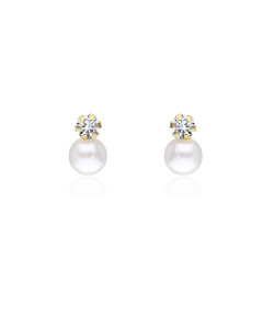 PENDIENTES "LENNA" ORO 18K PERLAS CULTIVADAS 6MM