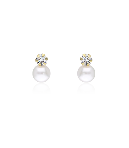 PENDIENTES "LENNA" ORO 18K PERLAS CULTIVADAS 6MM