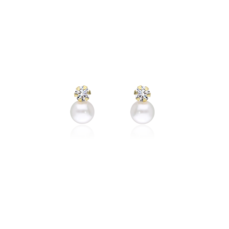 PENDIENTES "LENNA" ORO 18K PERLAS CULTIVADAS 5MM