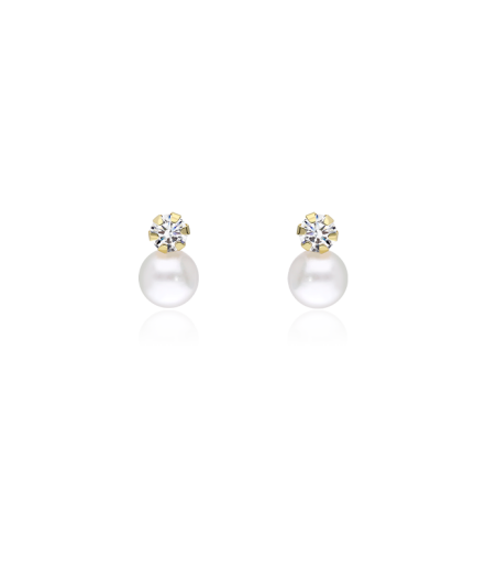 PENDIENTES "LENNA" ORO 18K PERLAS CULTIVADAS 5MM