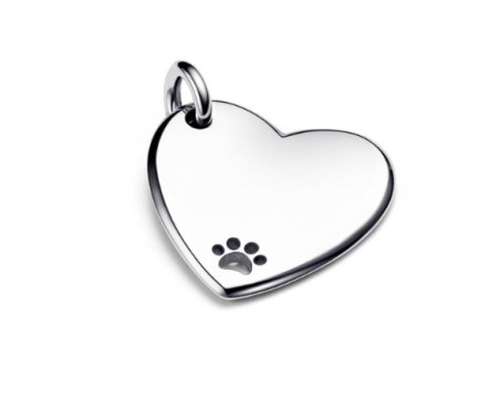 PLACA PANDORA PARA COLLAR MASCOTA CORAZON 312270C00