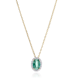 Gargantilla "Emerald Globe" oro 18k y Esmeralda