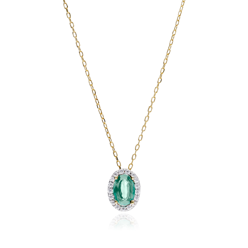 Gargantilla "Emerald Globe" oro 18k y Esmeralda