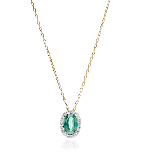 Gargantilla "Emerald Globe" oro 18k y Esmeralda