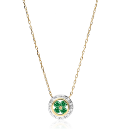 GARGANTILLA "PETALS" ESMERALDAS Y ORO 18K