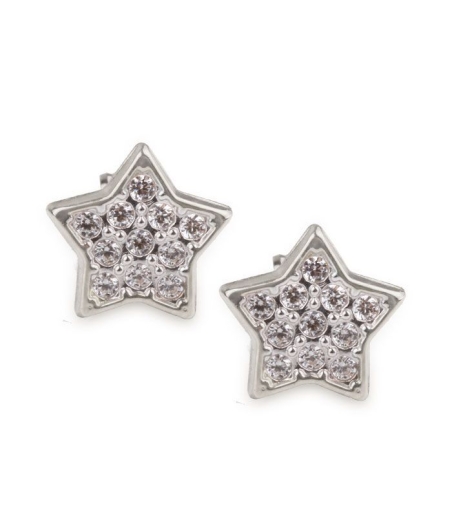 Pendientes Oro Blanco Estrella