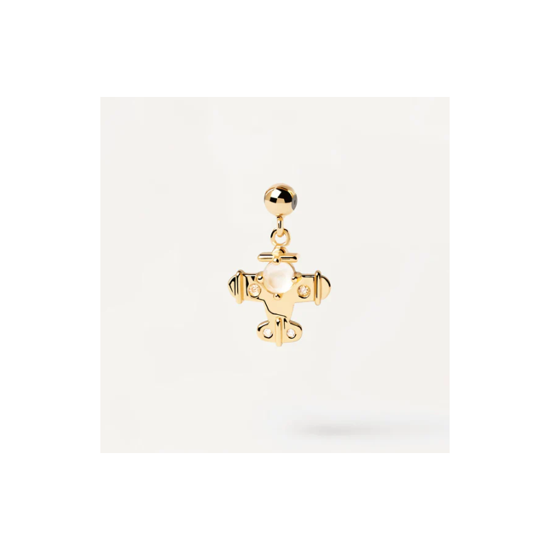 CHARM AVIÓN DE PLATA CON BAÑO DE ORO Y CIRCONITA CH01-022-U CHARM AVIÓN DE PLATA CON BAÑO DE ORO Y CIRCONITA CH01-022-U