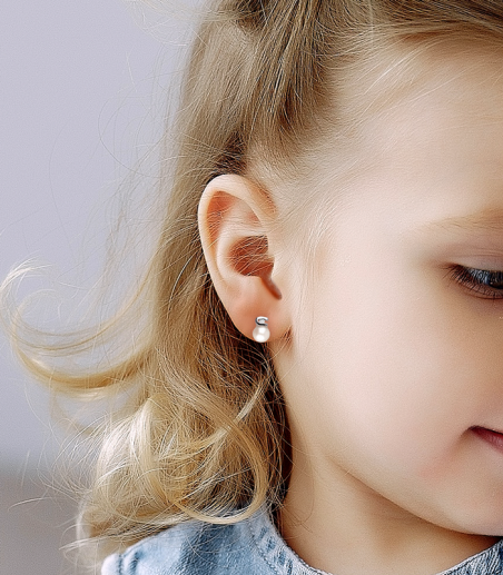 Pendientes oro 18k, perlas y diamantes 0.012cts "Diama"