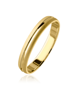 Alianza Nexo Oro 18k satinada franja pulida