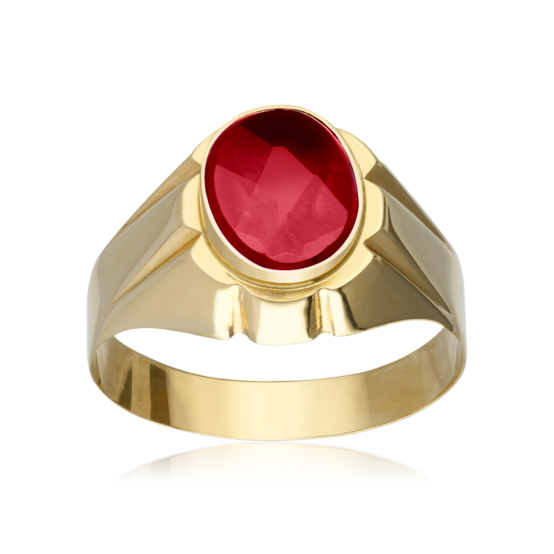 SELLO "ZAIO" P. ROJA Y ORO 18K