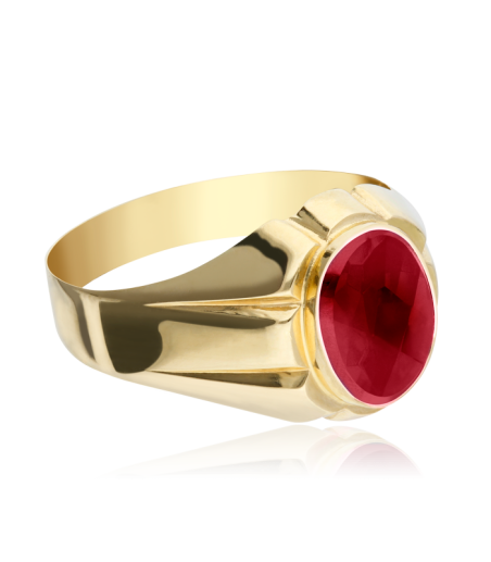 SELLO "ZAIO" P. ROJA Y ORO 18K