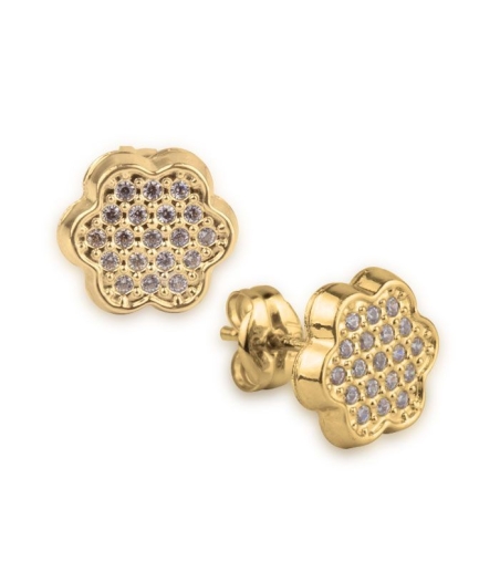 Pendientes Oro Flor