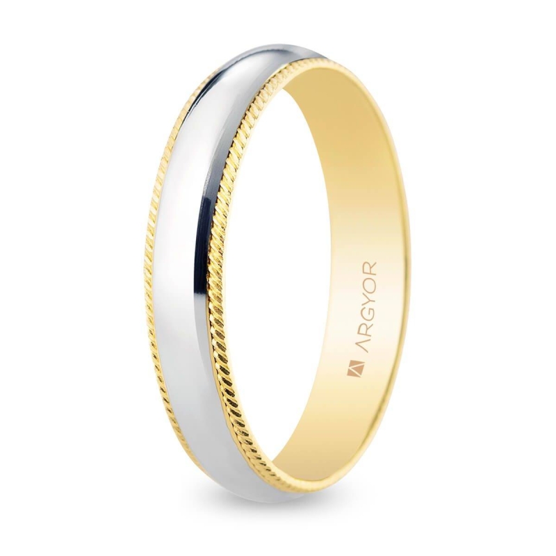 Alianza "Argyor" Bicolor Oro 18k 4mm (5240548)