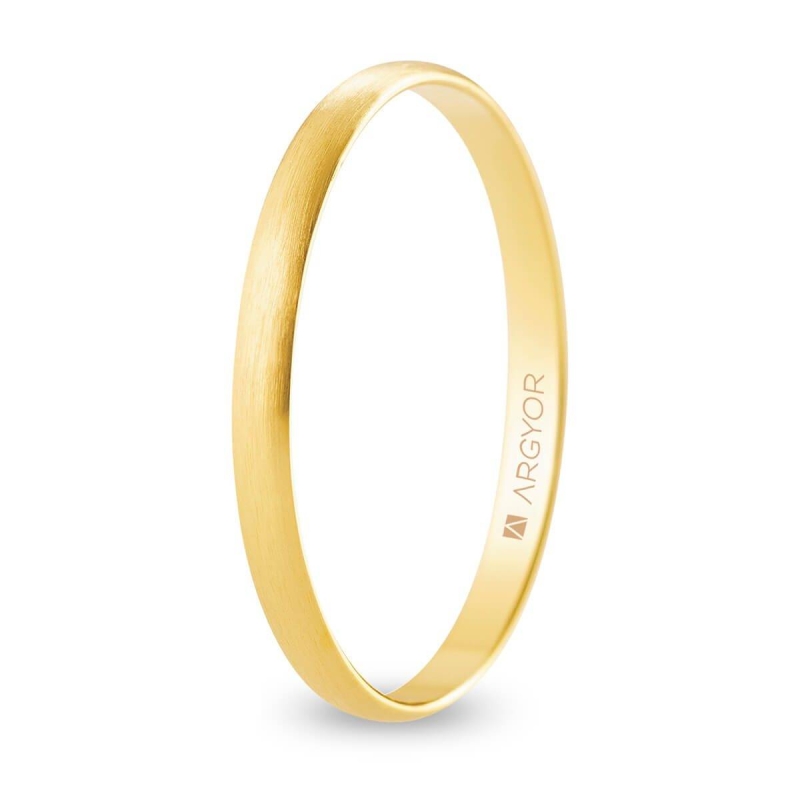 Alianza "Argyor" Satinada Oro 18k 2mm (A20RS00)