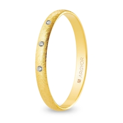 Alianza "Argyor" Diamantes Oro 18k 2.5mm (A25RH3D)