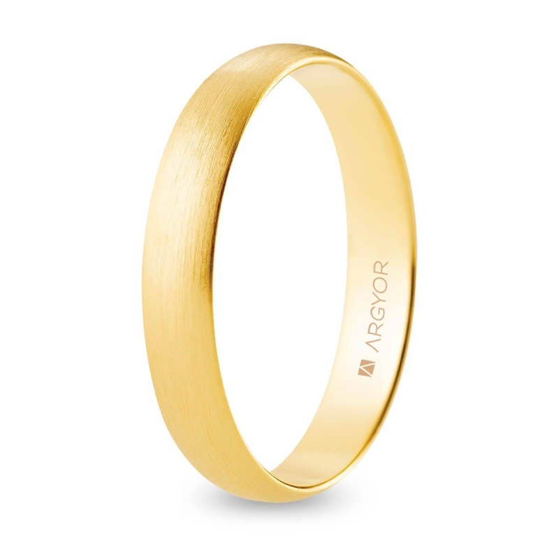 Alianza "Argyor" Satinada Oro 18k 4mm (A40CS00)