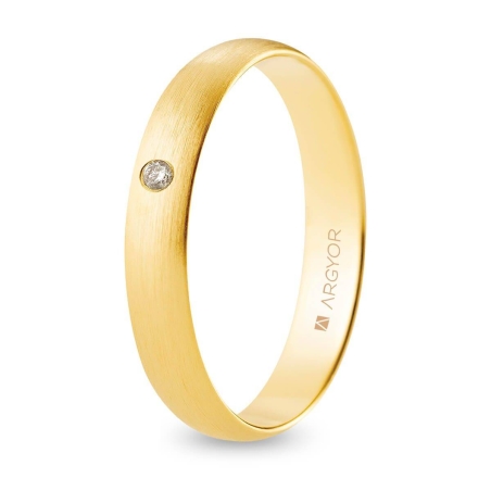 Alianza "Argyor" Diamante Oro 18k 4mm (A40CS1D)