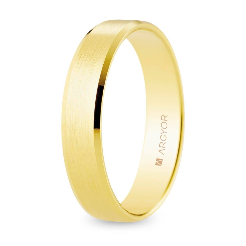 Alianza "Argyor" Satinada/Brillo Oro 18k 3.80mm (5140493)